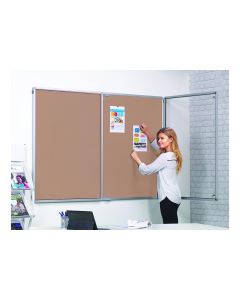 Side Lockable Noticeboard H1200xW900mm Natural