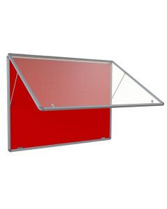 Top Lockable Noticeboards H600xW900mm Red