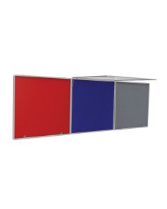 Top Lockable Noticeboards H1200xW1800mm Red