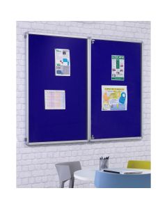 Top Lockable Noticeboards H1200xW2400mm Blue