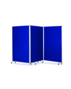 TriScreen Mobile Presentation H1900xW3600mm Blue