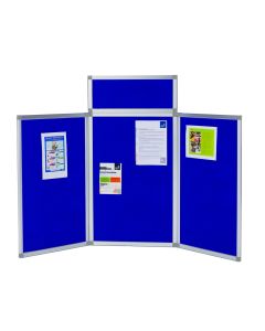 Fold-Up Display Screen 4 panel portrait Blue