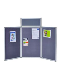 Fold-Up Display Screen 4 panel portrait Grey