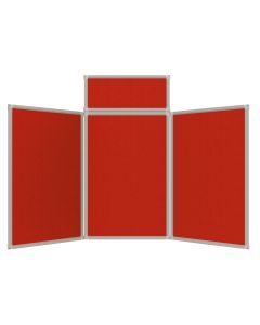 Fold-Up Display Screen 4 panel portrait Red