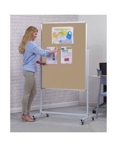 Accent Mobile Noticeboard H1500xW1200mm Natural