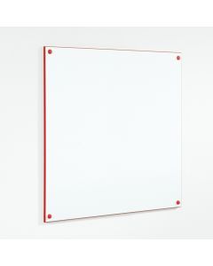 Colour Edged Whiteboards 1200x1200mm Red
