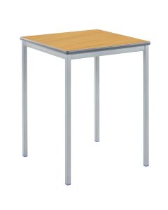 FWelded Square Table 60x60x71cm Beech Top Char Edge