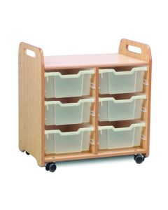Tray Storage Unit 6 Deep Clear Trays