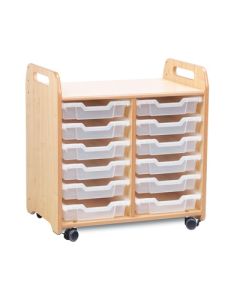 Tray Storage Unit 12 Shallow Clear Trays