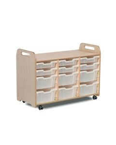 Tray Storage Unit 6 Shallow 6 Deep Clear Trays