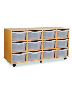 12 Double Tray Unit Clear