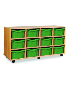 12 Double Tray Unit Green
