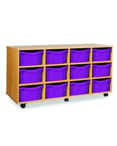 12 Double Tray Unit Purple