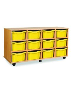 12 Double Tray Unit Yellow