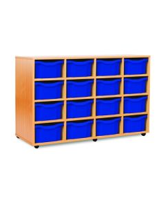 16 Double Tray Unit Blue
