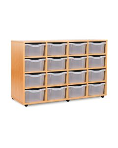 16 Double Tray Unit Clear