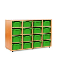 16 Double Tray Unit Green