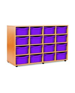 16 Double Tray Unit Purple