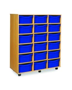 18 Double Tray Unit Blue