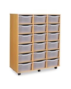 18 Double Tray Unit Clear