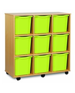 9 Quad Tray Beech Unit Lime Trays