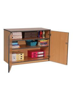 Coloured Edge Beech Cupboard 768mm Dark Grey
