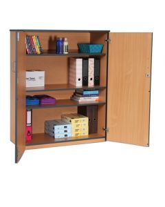 Coloured Edge Beech Cupboard 1268mm Dark Grey