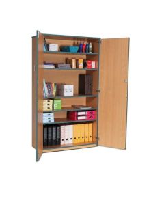 Coloured Edge Beech Cupboard H1818mm Metal Blue
