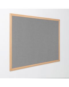 Eco Friendly Light Oak Noticeboard H1200 x W2400mm Grey