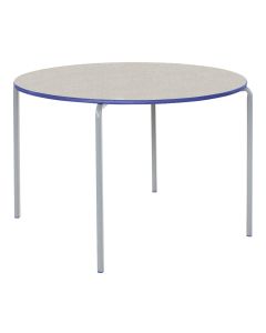 Crush Bent Circular PU Edge Table 100x H71cm Ailsa Top Blue Edge
