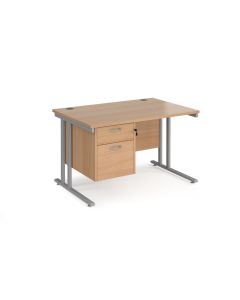 Maestro 25 Two Drawer Desk W1200mm Beech
