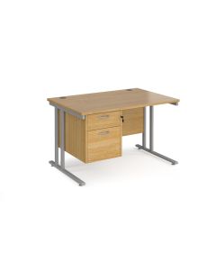 Maestro 25 Two Drawer Desk W1200mm Oak