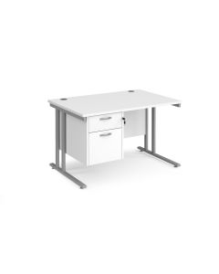 Maestro 25 Two Drawer Desk W1200mm White