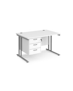 Maestro 25 Three Drawer Desk W1200mm White