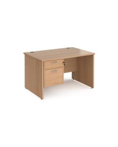 Maestro 25 Panel Two Drawer Desk W1200mm Beech