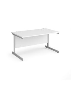 Contract 25 Straight Desk W1400mm White