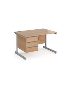 Contract 25 Three Drawer Desk W1400mm Beech