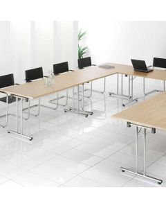 Rectangular Folding Leg Meeting Table W1200 Beech