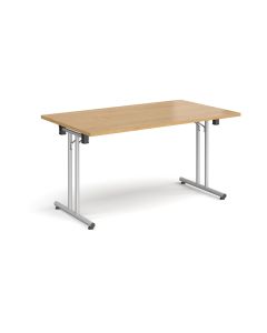 Rectangular Folding Leg Meeting Table W1400 Oak