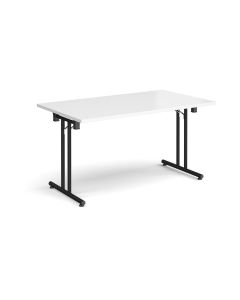 Rectangular Folding Leg Meeting Table W1400 White