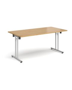 Rectangular Folding Leg Meeting Table W1600 Oak