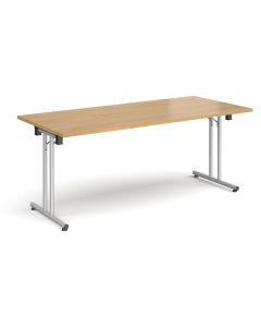 Rectangular Folding Leg Meeting Table W1800 Oak