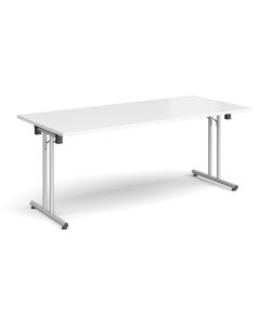 Rectangular Folding Leg Meeting Table W1800 White