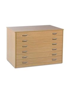 6 Drawer Plan Chest Beech