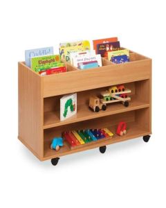 Double Sided 6 Bay Kinderbox 1 Shelf Beech