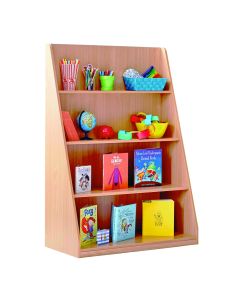 Library Unit with 4 Fixed Straight Shelves Beech Beech