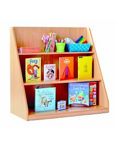 Library Unit with 3 Fixed Straight Shelves Beech Beech