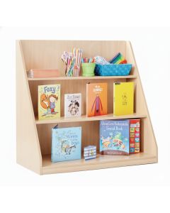 Library Unit with 3 Fixed Straight Shelves Beech Maple