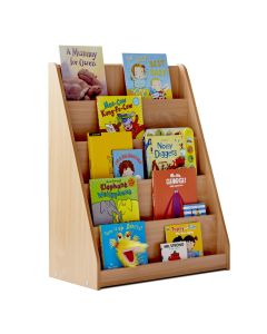 Library Unit with 5 Tiered Fixed Shelves Beech Beech