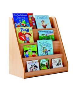 Library Unit with 4 Tiered Fixed Shelves Beech Beech